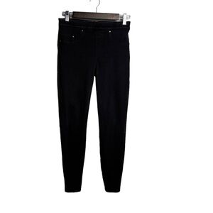 Spanx Denim Jeggings Women's Small Black Stretch Pull On - FLAWS